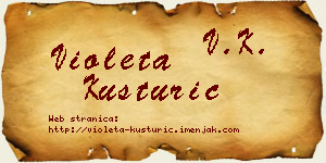 Violeta Kusturić vizit kartica